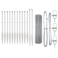 Set ograde za vrt, set od 2, čelik obložen praškom, 10 x 1 m, zelena