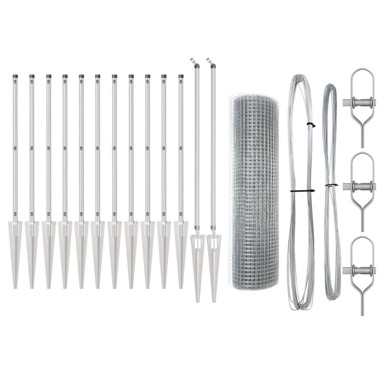 Set ograde za vrt, set od 2, čelik obložen praškom, 10 x 1 m, zelena