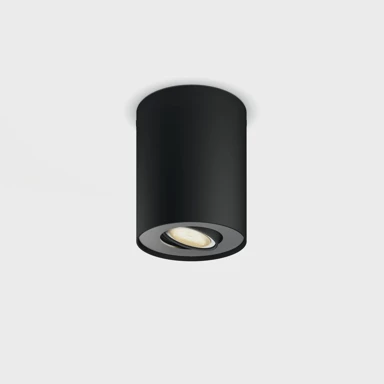 PHILIPS HUE Reflektor Pillar White Ambiance 1-kraki 350 lm s prekidačem za prigušivanje, crna