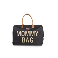 CHILDHOME Torba Mommy Bag Big, crna sa zlatnim detaljima