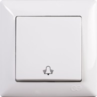 Tipkalo podžbukno za zvono 10A 250V VISAGE tamno sivo