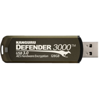 ISTORAGE USB memorijski pogon Kanguru Defender 3000, 32 GB, USB Tip-A 3.2 Gen 1, smeđi