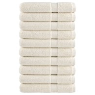 Ručnici 10 kom krem 100 x 200 cm 600 gsm od 100 % pamuka