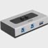 DELOCK USB Switch 2-port USB 3.0 ručni dvosmjerni crno/sivi