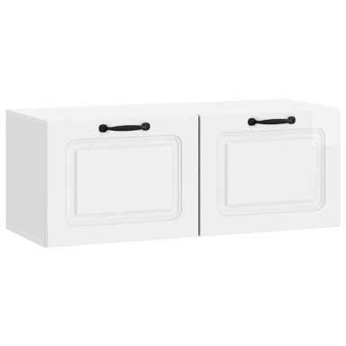 TV ormarić zidni, 78.5 x 31 x 30 cm, bijela visoki sjaj