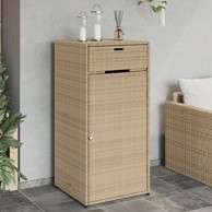 Vrtni ormarić za pohranu bež 55x55x111 cm od poliratana