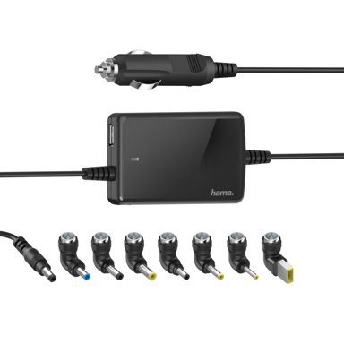 HAMA Auto punjač za prijenosno računalo Slim & Light, crni