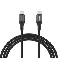 DUDAO L3CL pleteni kabel USB-C – Lightning, 30 W, 2 m, crni