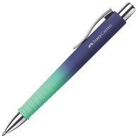 FABER CASTELL Kemijska olovka, 241132, Gumirana Poly Ball Flow, tirkizno plava