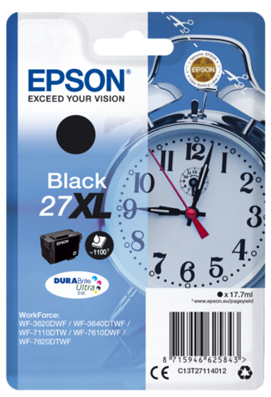 EPSON Tinta za printer DURABrite Ultra Ink 27 XL ink cartridge black T 2711