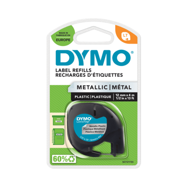 DYMO Traka S0721730 LetraTag, crna na srebrnoj, 12 mm x 4 m