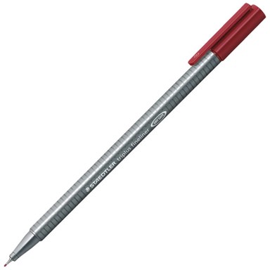 STAEDTLER Flomaster 334-29 fineliner triplus 0,3mm, tamnocrvena