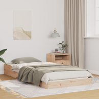 Krevetna konstrukcija, smeđa, 80 x 210 cm, masivna borovina