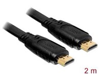 DELOCK Kabel, HDMI (M) na HDMI (M), flat, 2m