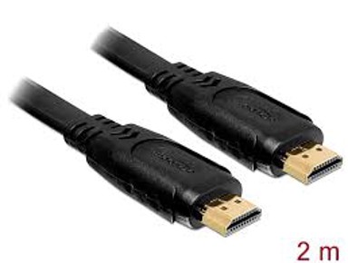 DELOCK Kabel, HDMI (M) na HDMI (M), flat, 2m