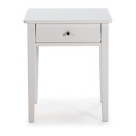 MARCKERIC Bijeli noćni ormarić od masivnog bora Bart