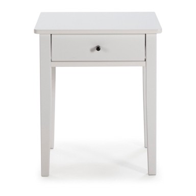 MARCKERIC Bijeli noćni ormarić od masivnog bora Bart