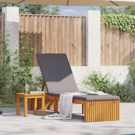 Ležaljka 200x55x30 cm, čvrsto drvo akacije, s jastučićem