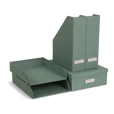 BIGSO Kartonski uredski organizatori u setu 5 kom za dokumente Holger Canvas Paper Laminate 