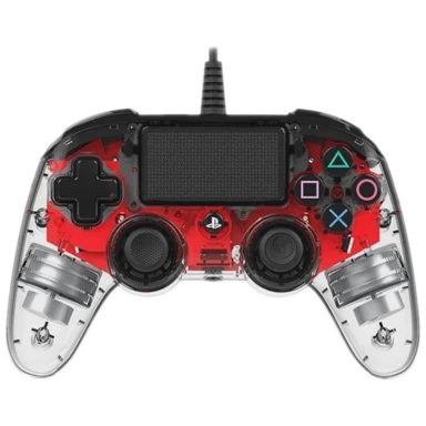 BIGBEN Kontroler Nacon Compact Light, za PS4, žični, prozirno-crveni