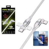 MAXMOBILE Data kabel USB-C na USB-C A04, 240 W, bijeli, 1,2 m