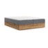 MAISON DE RÊVE Boxspring krevet Faro 180x200 cm s prostorom za pohranu, sivi/u prirodnoj boji