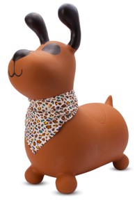 Skakalica psić, gumena, smeđi, 60 cm