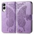 Preklopna futrola Butterfly za Samsung Galaxy S25 Edge, ljubičasta