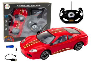 Igračka na daljinsko upravljanje SPORTS CAR 1:16 R/C, crvena