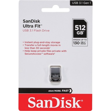 SANDISK USB stick Cruzer Ultra Fit 512GB USB 3.1 SDCZ430-512G-G46