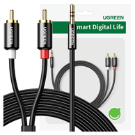 UGREEN Audio kabel 3.5 mm na 2x RCA AV116, 5 m, crni