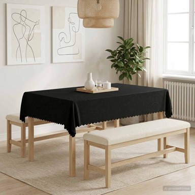 Tkanina za stol pravokutna 110 x 140 cm, tamnosiva