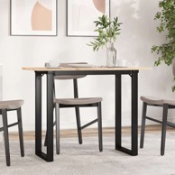 Blagovaonski stol o-oblika od borovine i čelika, 100 x 50 x 75 cm