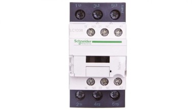 SCHNEIDER TeSys Deca Power kontaktor 38A 3P 110V AC 1NO 1NC LC1D38F7
