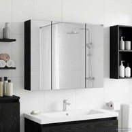 Kupaonski ormarić s ogledalom, crni hrast, 60 x 14.5 x 50 cm