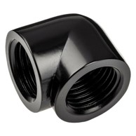 ALPHACOOL Adapter 90° G1/4 unutarnji na G1/4 unutarnji navoj Eiszapfen, crna