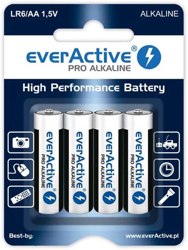 EVERACTIVE Alkalne baterije Pro LR6 AA, 4 komada