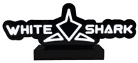 WHITE SHARK LED logo stolni Promo LED Logo, crna