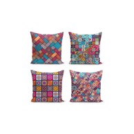 MINIMALIST CUSHION COVERS Ukrasne jastučnice u setu 4 kom 45x45 cm Mandala Tiles 