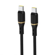 DUDAO L25C silikonski pleteni kabel USB-C, 60 W, 1 m, crni
