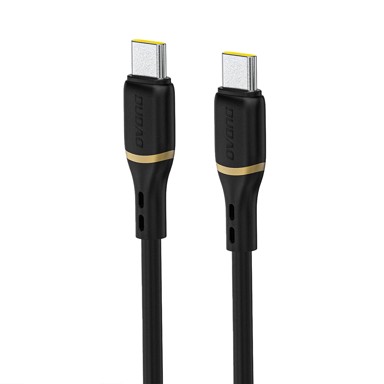 DUDAO L25C silikonski pleteni kabel USB-C, 60 W, 1 m, crni