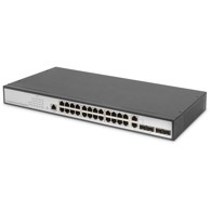 DIGITUS Switch 24-Port Gigabit 19Zoll, Managed, 2 Uplinks