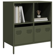 Komoda maslinastozelena 68x39x73,5 cm hladno valjani čelik