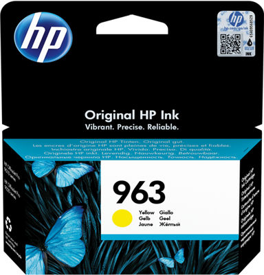 HP Tinta, 963, original, žuta