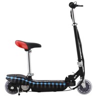 Dječji romobil sa sjedalom i LED svjetlima, 120 W, crveni