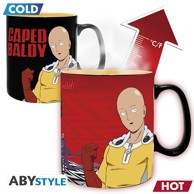 Šalica Heat Change One Punch Man Saitama & Garou 460ml, višebojna