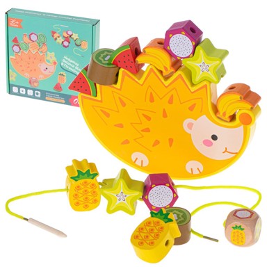 Montessori slagalica, balansiranje voća, ježa