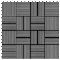 Pločice za trijem 22 kom 30 x 30 cm 2 m² WPC sive