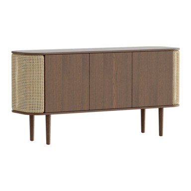 UMAGE Smeđa/u prirodnoj boji niska komoda u dekoru hrasta, 150x75 cm Treasures