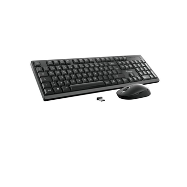 EQUIP Komplet tipkovnica i miš 245220, RF bežični, QWERTZ, njemački, crna